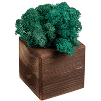 Декоративная композиция GreenBox Fire Cube, бирюзовый